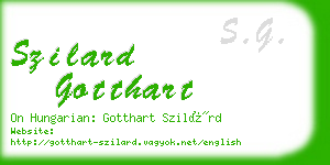 szilard gotthart business card